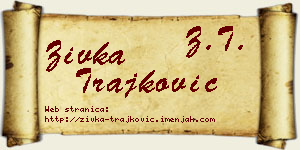Živka Trajković vizit kartica